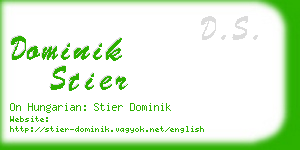 dominik stier business card